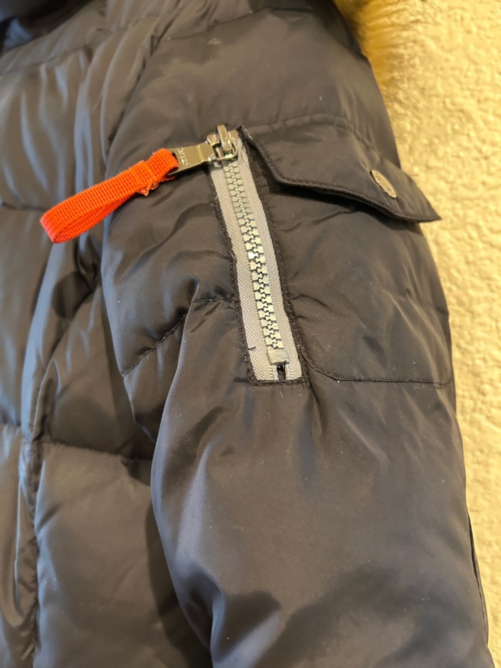 Marc New York Black Puffer Jacket with Orange Zip Accents - Picture 4 of 11